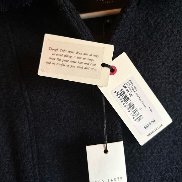 Gorgeous dark blue wool Ted Baker London coat - Picture 7 of 7